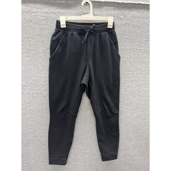 Lululemon Pant Mens XS City Sweat Jogger Black Stretch Terry Drawstring Training - Picture 1 of 5